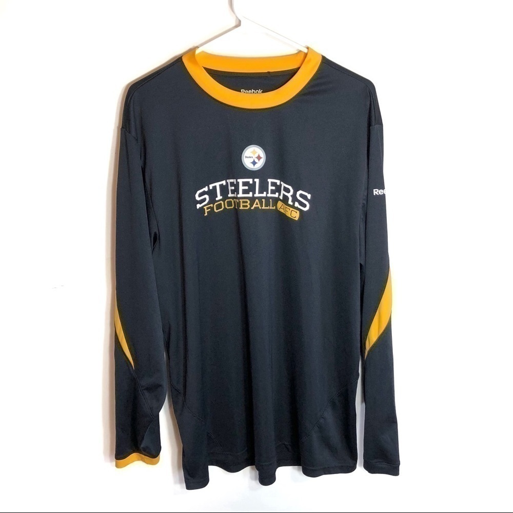 Steelers Long Sleeve Shirt Large Pittsburgh Black Gold Men’s Football NFL